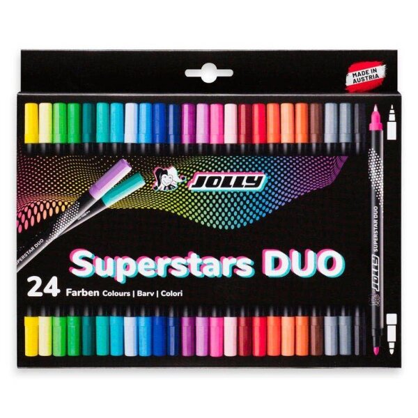 JOLLY Next Superstars Duo Filzstifte farbsortiert, 24 St.