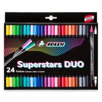 JOLLY Next Superstars Duo Filzstifte farbsortiert, 24 St.