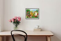 PRACHT® Creatives Diamond Painting Kätzchen in Blumenwiese mehrfarbig