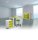 PAPERFLOW easyDesk Schreibtisch grün rechteckig, 4-Fuß-Gestell weiß 114,0 x 60,0 cm
