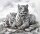 PRACHT® Creatives Diamond Painting Tigermama mit Jungtier weiß