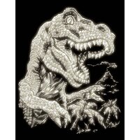 PRACHT® Creatives Kratzbild Tyrannosaurus leuchtende...