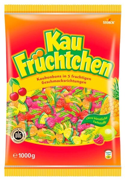 Kaufrüchtchen Kaubonbons 233 St./ 1,0 kg, 1 Pack