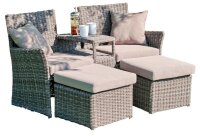 Garden Pleasure Loungegruppe Calgary, grau Kunststoff,...