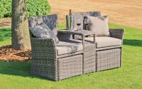 Garden Pleasure Loungegruppe Calgary, grau Kunststoff, Metall, 9-teilig