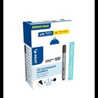 15 + 5 GRATIS: PILOT 100 Permanentmarker schwarz 1,0 mm,...