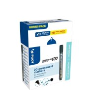 15 + 5 GRATIS: PILOT 400 Permanentmarker schwarz 1,0 -...
