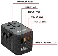 verbatim UTA-05 GaN-Ladeadapter schwarz, 65 W