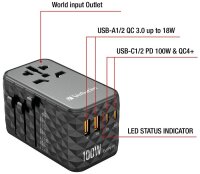 verbatim UTA-06 GaN-Ladeadapter schwarz, 100 W