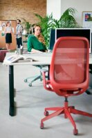 sedus Bürostuhl se:air, Ai-821/005 Stoff rot, Gestell rot