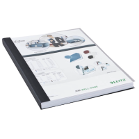 LEITZ Buchbindemappen schwarz Softcover für 106 - 140 Blatt DIN A4, 10 St.