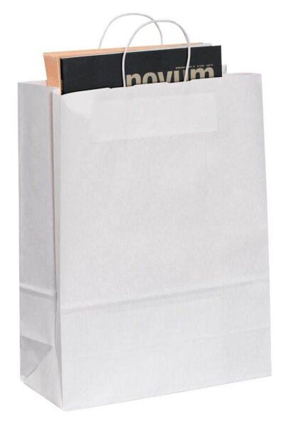 VP Papier-Tragetaschen Toptwist weiß 32,0 x 42,0 cm, 50 St.