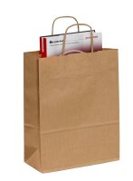 VP Papier-Tragetaschen Toptwist braun 24,0 x 31,0 cm, 50 St.