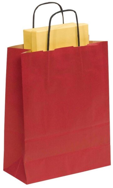 VP Papier-Tragetaschen Toptwist rot 24,0 x 31,0 cm, 50 St.