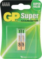GP Batterien SUPER Alkali-Mangan Mini AAAA 1,5 V, 2 St.