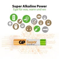 GP Batterien SUPER Alkali-Mangan Mini AAAA 1,5 V, 2 St.