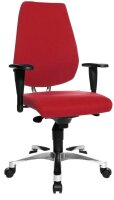 Topstar Bürostuhl Body Balance S30, SI99T21 Stoff rot, Gestell alu