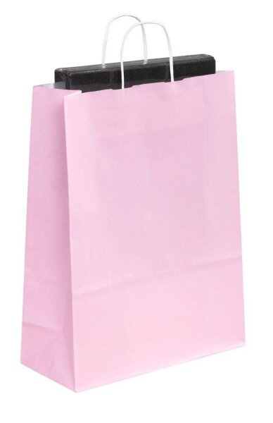 VP Papier-Tragetaschen Toptwist pink 32,0 x 42,0 cm, 50 St.