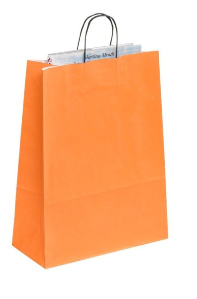 VP Papier-Tragetaschen Toptwist orange 32,0 x 42,0 cm, 50 St.
