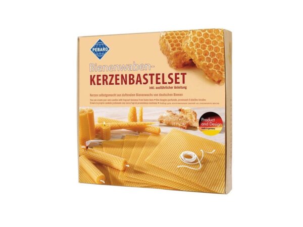 PEBARO Bastelset Kerzen aus Bienenwaben gelb