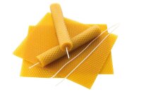 PEBARO Bastelset Kerzen aus Bienenwaben gelb