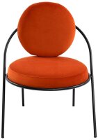meet powered by PAPERFLOW Sessel SATURNE rost schwarz Stoff 70,0 x 73,0 x 88,0 cm, 2 St.