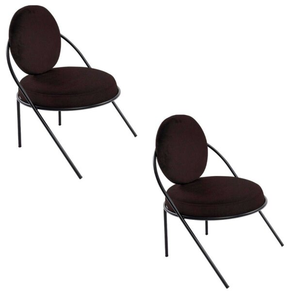 meet powered by PAPERFLOW Sessel SATURNE schwarz Kunstleder 70,0 x 73,0 x 88,0 cm, 2 St.