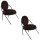 meet powered by PAPERFLOW Sessel SATURNE schwarz Kunstleder 70,0 x 73,0 x 88,0 cm, 2 St.