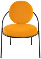 meet powered by PAPERFLOW Sessel SATURNE safran schwarz Kunstleder 70,0 x 73,0 x 88,0 cm, 2 St.