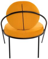 meet powered by PAPERFLOW Sessel SATURNE safran schwarz Kunstleder 70,0 x 73,0 x 88,0 cm, 2 St.