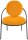 meet powered by PAPERFLOW Sessel SATURNE safran schwarz Kunstleder 70,0 x 73,0 x 88,0 cm, 2 St.