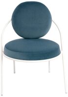 meet powered by PAPERFLOW Sessel SATURNE blau weiß Stoff 70,0 x 73,0 x 88,0 cm, 2 St.