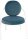 meet powered by PAPERFLOW Sessel SATURNE blau weiß Stoff 70,0 x 73,0 x 88,0 cm, 2 St.