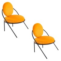 meet powered by PAPERFLOW Sessel SATURNE safran schwarz Stoff 70,0 x 73,0 x 88,0 cm, 2 St.