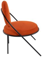 meet powered by PAPERFLOW Sessel SATURNE rost schwarz Kunstleder 70,0 x 73,0 x 88,0 cm, 2 St.