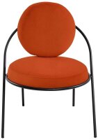 meet powered by PAPERFLOW Sessel SATURNE rost schwarz Kunstleder 70,0 x 73,0 x 88,0 cm, 2 St.