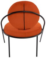 meet powered by PAPERFLOW Sessel SATURNE rost schwarz Kunstleder 70,0 x 73,0 x 88,0 cm, 2 St.