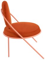 meet powered by PAPERFLOW Sessel SATURNE rost rosa Kunstleder 70,0 x 73,0 x 88,0 cm, 2 St.