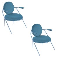meet powered by PAPERFLOW Sessel SATURNE blau Kunstleder...