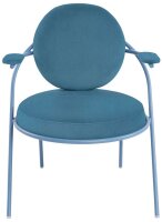 meet powered by PAPERFLOW Sessel SATURNE blau Kunstleder 70,0 x 73,0 x 88,0 cm, 2 St.