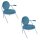 meet powered by PAPERFLOW Sessel SATURNE blau Kunstleder 70,0 x 73,0 x 88,0 cm, 2 St.