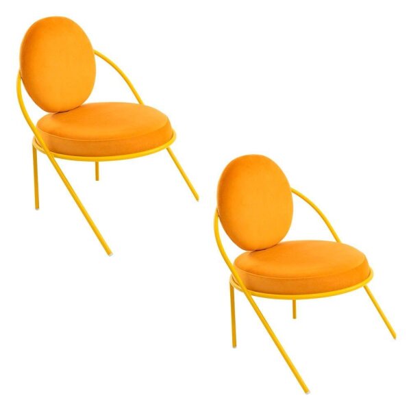 meet powered by PAPERFLOW Sessel SATURNE safran Stoff 70,0 x 73,0 x 88,0 cm, 2 St.