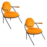 meet powered by PAPERFLOW Sessel SATURNE safran schwarz Stoff 70,0 x 73,0 x 88,0 cm, 2 St.