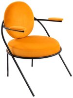 meet powered by PAPERFLOW Sessel SATURNE safran schwarz Stoff 70,0 x 73,0 x 88,0 cm, 2 St.