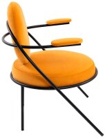 meet powered by PAPERFLOW Sessel SATURNE safran schwarz Stoff 70,0 x 73,0 x 88,0 cm, 2 St.