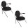 meet powered by PAPERFLOW Sessel SATURNE schwarz Kunstleder 70,0 x 73,0 x 88,0 cm, 2 St.