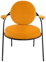 meet powered by PAPERFLOW Sessel SATURNE safran schwarz Kunstleder 70,0 x 73,0 x 88,0 cm, 2 St.