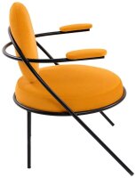 meet powered by PAPERFLOW Sessel SATURNE safran schwarz Kunstleder 70,0 x 73,0 x 88,0 cm, 2 St.