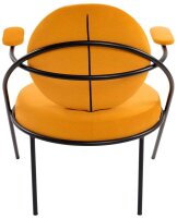 meet powered by PAPERFLOW Sessel SATURNE safran schwarz Kunstleder 70,0 x 73,0 x 88,0 cm, 2 St.