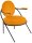 meet powered by PAPERFLOW Sessel SATURNE safran schwarz Kunstleder 70,0 x 73,0 x 88,0 cm, 2 St.